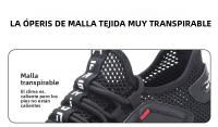 Zapatos De Seguridad Para Hombre Verano Malla Antipinchazos Punta De Acero Transpirables Ligeros Con Inserto De Kevlar Y Tela Superior - details 12