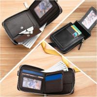 Carteras para Hombre, Billeteras Hombre con Cremallera y Hebilla, Múltiples Compartimentos Monedero Hombre Pequeña con Ventanillas de Identificación para Tarjetas, Efectivo y Monedas - details 0