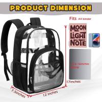 Mochila Transparente Impermeable De PVC Gran Capacidad Para Estudiantes Escuela - details 8