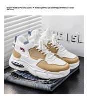 Zapatillas De Hombre Alta Comodidad Transpirables Casual Versátiles Con Suela Gruesa Para Otoño 2026 Cuero Artificial Malla - details 8