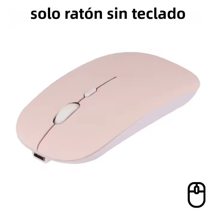 Teclado Inalámbrico Y Ratón Para Apple Samsung Bluetooth Compatible Con iPad iPhone Tablet Laptop Soporte Multilenguaje Incluye Español Portugués Ruso Francés - 1