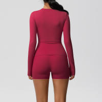 SSITO Traje Deportivo de Yoga para Mujer, 2 UDS., entrenamiento, ajuste Seco, transpirable, Top Deportivo de Alta elasticidad, pantalones de Yoga de Belte Alta para Mujer - details 37