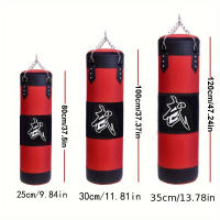 Bolsa De Golpes Pesada Para Boxeo Con Gancho Para Techo Y Cadena De Acero Para Entrenamiento De Fitness MMA Kickboxing Muay Thai Karate Taekwondo Roja - details 0