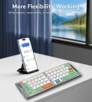 Teclado Y Ratón Plegables Bluetooth 5.1 Modos Doble Transparente Recargable Portátil Para Viajes Compatible Con Laptop - details 7