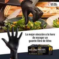 AREABOXES - Guantes De Nitrilo EXTRARESISTENTES Para Todos Los Trabajos. Guantes De Nitrilo C/ Textura. Negros, Tres Tallas. Guantes Nitrilo Para Mecanico, Cocina, Medicina, Etc. Diamantado Y Sin Polvo (tallas M, L, XL) - details 1
