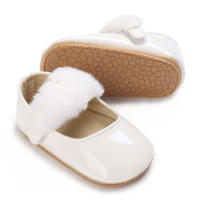 Zapatos De Princesa Para Bebé Niña En Lace Blanca Mocasines Con Lazo Y Borde Antideslizante De Goma Primera Calzado Para Caminar - details 165