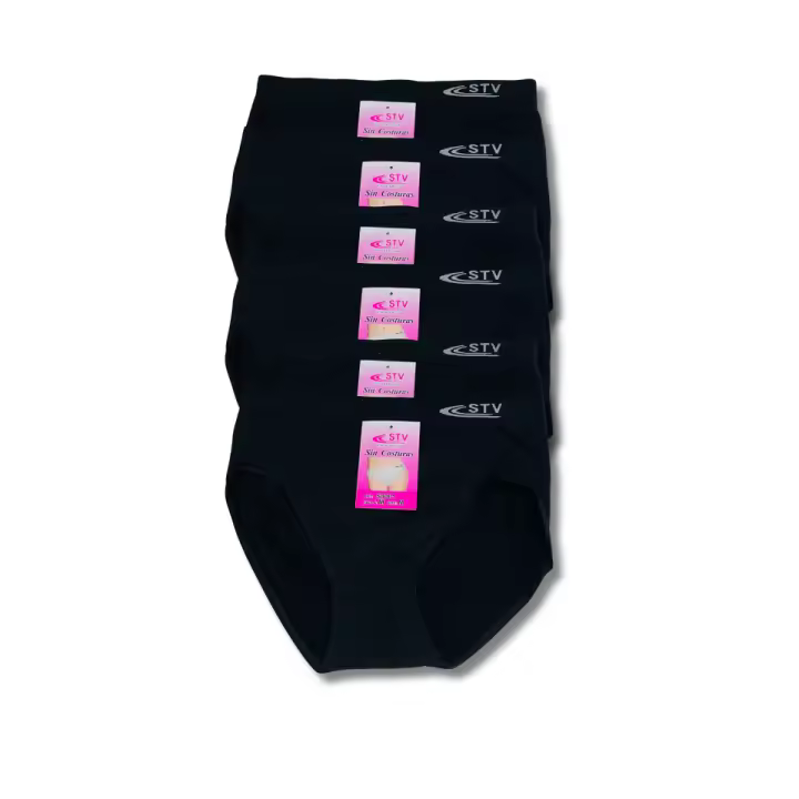 ComfyWear - Bragas de Lycra Sin Costuras para Mujer - Tallas M y L - STV - Modelo 8001- Colores Variados y Básicos - 1