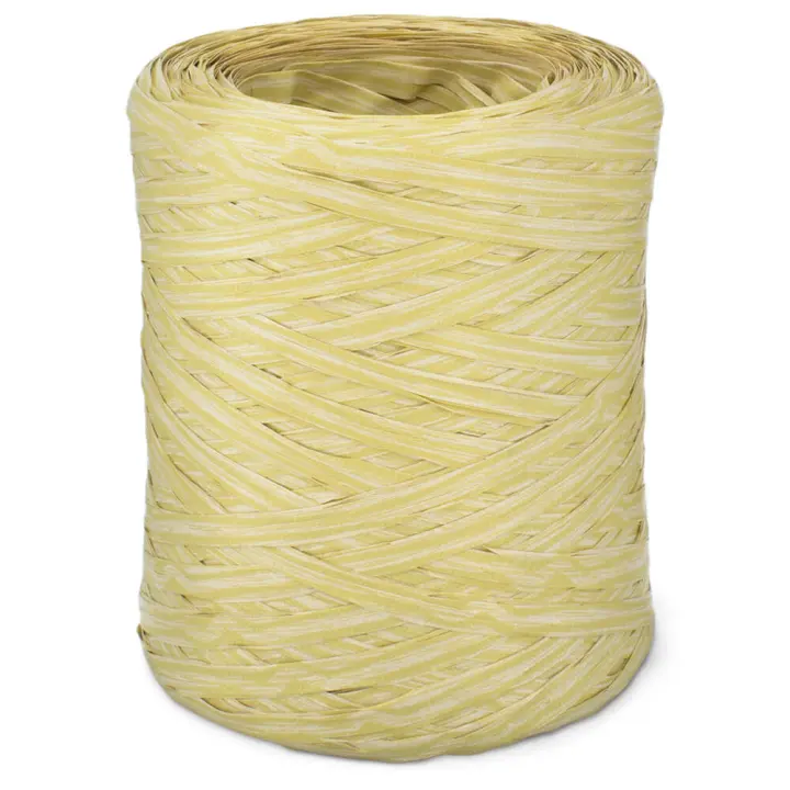 Cinta de Rafia Bicolor Beige|Vainilla | Gran Velada: Ideal para Envoltorios Elegantes y Decoraciones Artesanales. Hecha en España. - 1