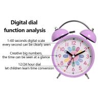 Reloj De Alarma Pequeño Para Estudiantes 3 Pulgadas Decoración De Habitación Y Hogar Estilo Moderno Metal Quartz - details 8