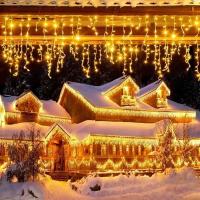 Luces De Ceniza Navideñas LED Nuevas 2025 Cadena De 4m X 0.6m Con Enchufe EU Para Decoración De Casa Calle Bodas Fiestas Jardín - details 7