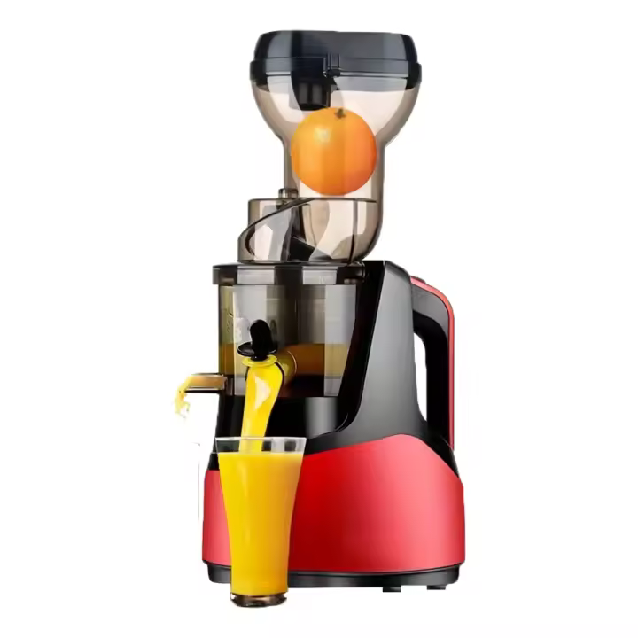 Exprimidor lento, exprimidor en frío, base antideslizante, extraíble, pulsador, 1 litro de capacidad, vaso de PP alimentario, alimentación 220V-240V, cuerpo de plástico, apto para frutas y verduras - 1