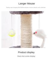 Marco De Juego Para Gatos Doble Capa Plataforma De Salto Divertida Herramienta De Madera Sisal Para Gatos Pequeños Casa - details 3