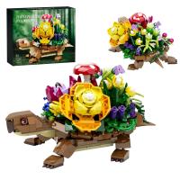 Kit De Modelado De 510 Piezas De Tortuga Juego De Construcción De Macetas Para Habilidades Mano-Ojo Regalos Para Cumpleaños De Niños Bloques De Flores Bricks Unisexos - details 1