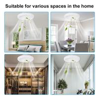 Lámpara De Techo LED E27 Con Control Remoto 85-265V Dimmable 24W Luz De Ventilador Inteligente Para Decoración De Dormitorio Y Cocina - details 12