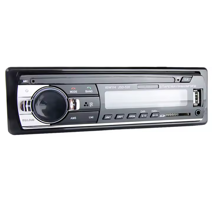 Radio de Coche 1 din Reproductor Estéreo Digital Bluetooth with Salida AUX en El Dashboard Reproductor de MP3 60Wx4 FM Audio Estéreo Música USB/SD - 1