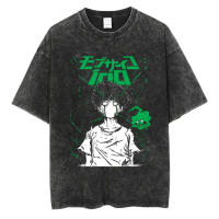 Camiseta Anime Mob Psycho 100 Para Hombres Estilo Harajuku Retro Casual Verano Manga Corta Streetwear Con Gráficos - details 3