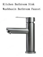 Grifo De Baño Acero Inoxidable Mezclador De Agua Caliente Y Fría Accesorios De Baño Grifo De Lavabo Instalación Montada En La Superficie Cerámica Para Válvula Material Metálico - details 6