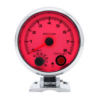Tacómetro Eléctrico Blanco AD 3.75 Pulgadas 95mm Con Luz De Cambio Interna Para 4 6 8 Cilindros Rueda De Cromo Medidor De RPM 8000 - details 15