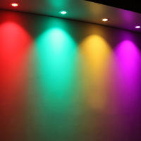 Lámparas De Techo LED RGB Ajustables Y Dimmables Con Inclinación Fijas Y 16 Colores Cambiantes Control Remoto Fijación Requedada - details 1