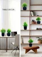 1pc Plant Artificial De Eucalipto Miniatura En Maceta Negra Para Decoración De Interiores Oficina Farmacia Baño Escritorio - details 4