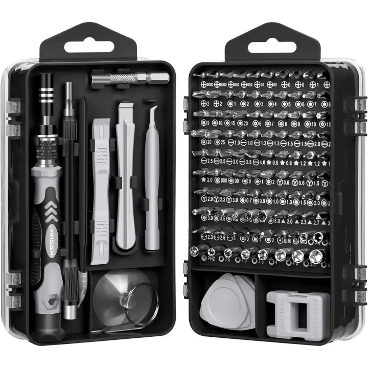 TACKLIFE DES120PC KIT 120 PCS ,kit Juego de destornilladores de precisión magneticos (120 unidades, portátil, teléfono, gafas, Mac, smartphone, bricolaje, ENVIO 24H, NUEVO - 1