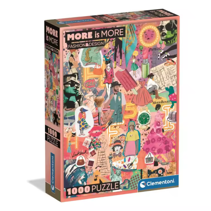 Clementoni - Puzzle Adulto 1000 Piezas More Is More Clementoni - Puzzle Adulto Fashion&Design Compact Box (37071) - 1