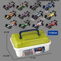 Juego De Modelos De Coche De Carreras Con Caja De Almacenamiento Vehículo De Inercia Avión De Retroceso Para Niños Juguetes Deslizantes Para Niños Regalo Para Niños - details 2