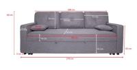 Sofá cama modelo Dax color gris - details 0