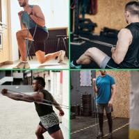 Lixada Set De Bandas De Resistencia Para Ejercicio De Potencia Con Anclaje De Puerta Manos Antideslizantes Y PU Para Entrenamiento De Muslos Pecho Y Biceps - details 6