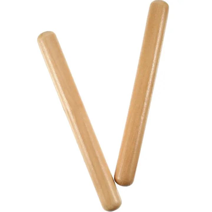 Claves Clásicas De Madera Para Batería Instrumento De Percusión Musical Juguete Educativo Para Niños Aprendizaje De Ritmos - 1