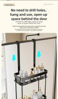 Estante De Baño Sin Perforar Organizador De Toallas Colgante Para Puerta De Ducha Espejo De Baño Almacenamiento De Artículos Para El Hogar - details 11