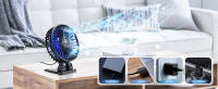 【Motor Actualizado 2024】Ventilador de USB 13cm, 5W, 5V 1A. Mini Ventilador Silencioso con 3 Velocidades, Ventilador Sobremesa para Escritorio Inclinable, Ligero y Potente. Ideal para Oficina, Coche, Despacho, Negro, Cable de 115cm - details 4