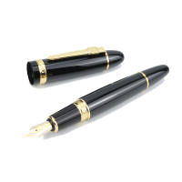 Bolígrafo De Tinta Jinhao 159 Clásico De Alta Calidad Negro Con Tintero De Plata Estilo Único Punta Media Clip Dorado Para Escuela Y Oficina - details 5