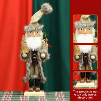 Nutcrackador De Madera 38CM Soldado Figura Artesanal Decoración De Navidad Para Escritorio De La Casa Regalo Para Niños - details 0