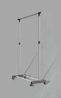 Perchero de Metal Ajustable, Amplio y Resistente con Ruedas 80x43x90-160 cm. Burro Colgador Ropa para Vestidor con Gran Capacidad de Almacenamiento, Fácil Instalación y Transporte. - details 1