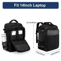 Mochila de viaje multiusos de Tela Oxford para avion de CABIN de 40x20x25, para portátil de 15,6 pulgadas, color Negro - details 0