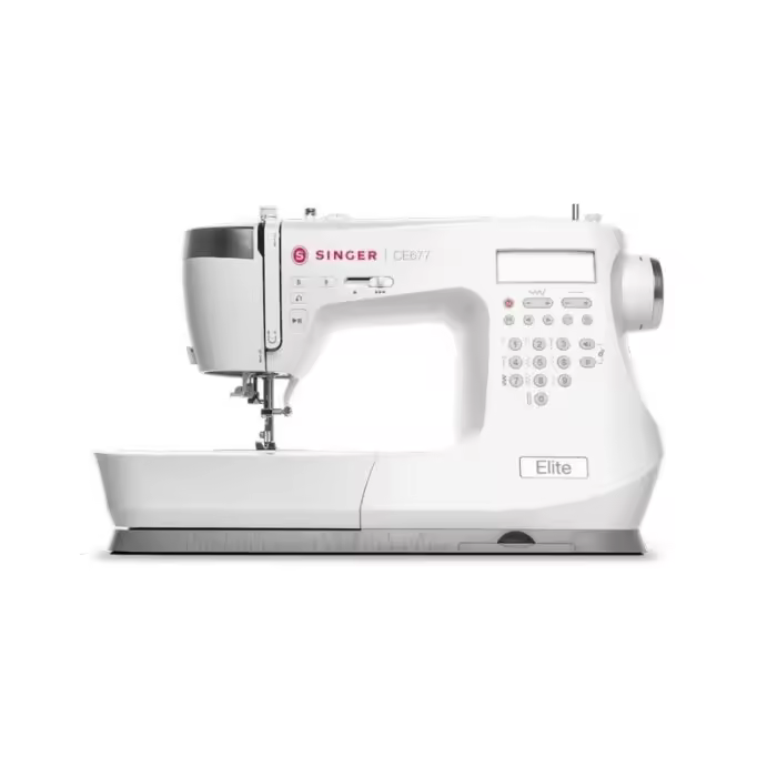 Singer Elite CE677: Máquina de Coser con 200 Puntadas, 6 Ojales Automáticos, LCD, Start/Stop y Luz LED, Ideal para Costura Creativa y Reparaciones del Hogar - 1