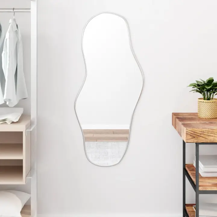 vidaXL Espejo de pared plateado 100x45 cm - 1
