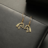 Pendientes De Cabeza De Caballo Vacío En Acero Inoxidable Moda Feminina Equestrian Deportiva Joyería Cowgirl Regalo Para Mujer - details 3