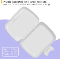 Real Madrid, Sandwichera, Lonchera, Tartera, Porta Alimentos, Merienda. Producto Oficial. Libre de BPA. - CyP Brands - details 1