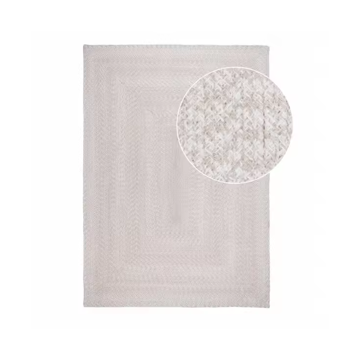 Alfombra Rectangular Menorca, PET, Beige, 200x140x1 cm - 1