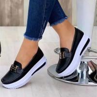Zapatos De Mujer Casual Comodidad Fashion Redonda Antideslizante Tacón Medio Suela Gruesa Zapatos Deportivos Para Caminar Diario - details 1