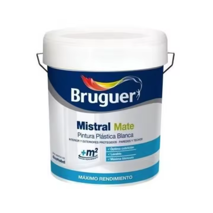 Pintura mistral 4 lt. blanco bruguer - 1