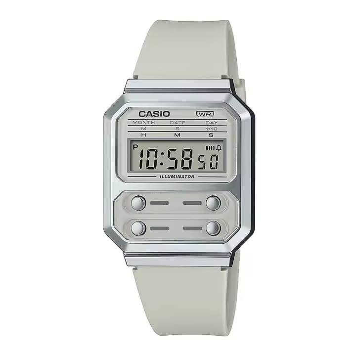 Casio Reloj A100wef Plateado Unisex - 1
