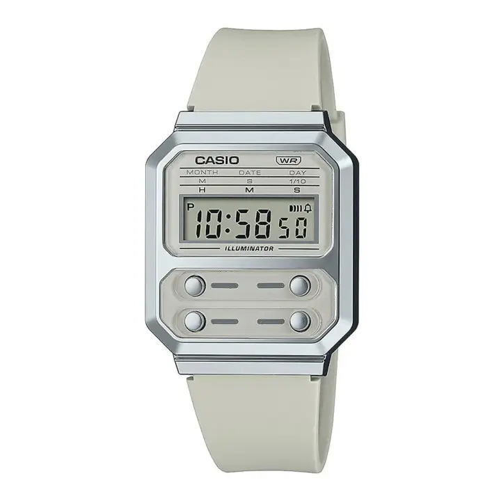 Casio Reloj A100wef Plateado Unisex - 1