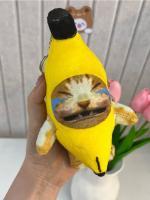 Colgante De Gato Banano Divertido Y Creativo Muñeco Bolsa Para Parejas Regalo Para Novias Llavero De Gato Banano - details 5