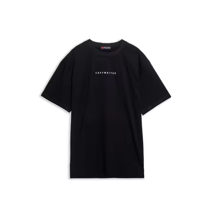 Camiseta Area Zero Negra Gtr Copywritter Oversized Tee - 1