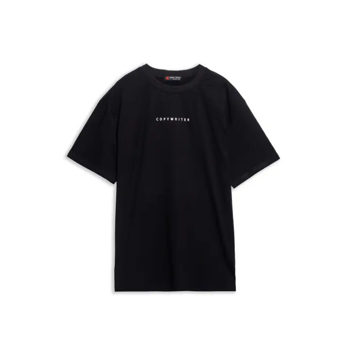 Camiseta Area Zero Negra Gtr Copywritter Oversized Tee - 1