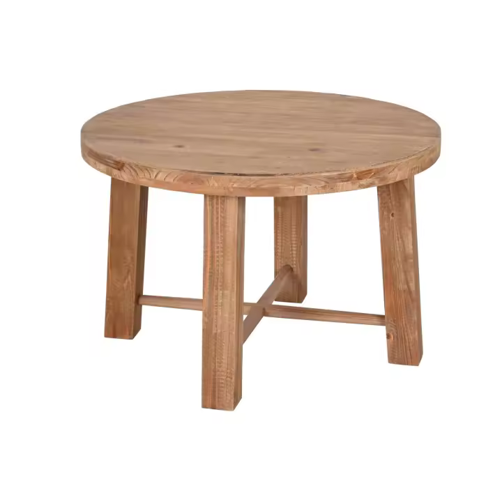Mesita Auxiliar Abeto Mdf 80X80X53,5 7,20 Marron - Fijalo - El mejor complemento para tu hogar. - 1