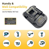 Adaptador De Batería DM18M Para Milwaukee Dewalt Makita Conversión De Batería 20V a 18V Accesorio De Batería Para Herramientas Eléctricas - details 6